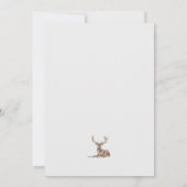Woodland Animal Deer Minimalist Baby shower Kaart (Achterkant)