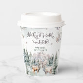 Woodland Animal Deer Winter Baby shower Papieren b Papieren Bekers (Voorkant)