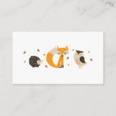 Woodland Animal Diaper Raffle Tickets Informatiekaartje (Achterkant)