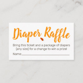 Woodland Animal Diaper Raffle Tickets Informatiekaartje