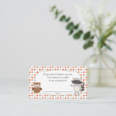 Woodland Animal Diaper Raffle Tickets Informatiekaartje (Staand voorkant)