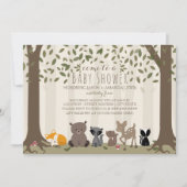 Woodland Animal Family Baby shower Kaart (Voorkant)