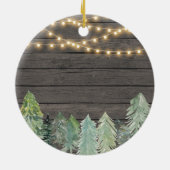 Woodland Animal First Kerstmis als familie van 3 Keramisch Ornament (Achterkant)