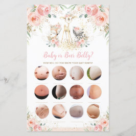 Woodland Animal Floral Baby of Beer Belly Game