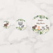 Woodland Animal Floral Baby shower Confetti (Achterkanten)