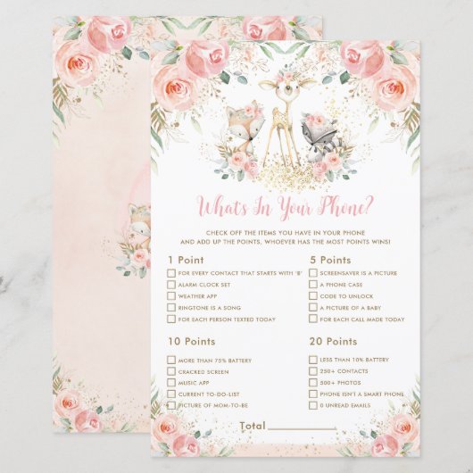 Woodland Animal Floral wat zit er in je telefoonsp (Voorkant / Achterkant)