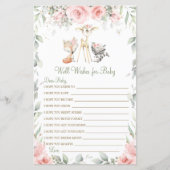 Woodland Animal Floral Well Wishes for Baby (Voorkant)