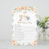 Woodland Animal Floral Well Wishes for Baby (Staand voorkant)