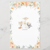 Woodland Animal Floral Well Wishes for Baby (Achterkant)