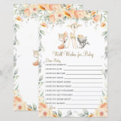 Woodland Animal Floral Well Wishes for Baby (Voorkant / Achterkant)