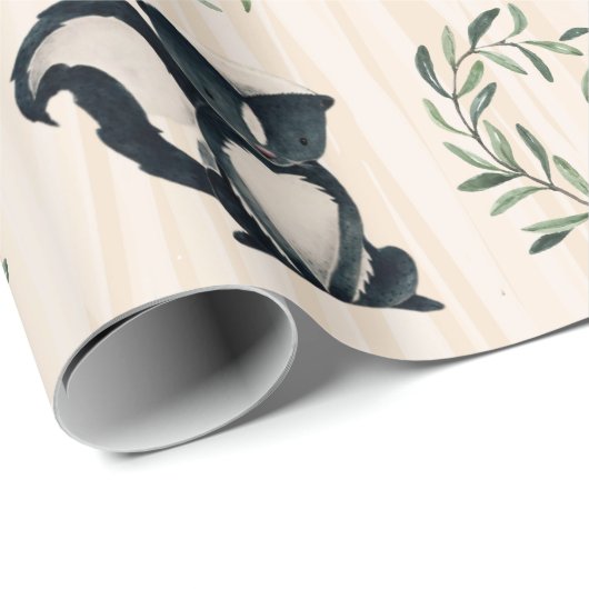 Woodland Animal Forest Baby Cadeaupapier (Rol Hoek)