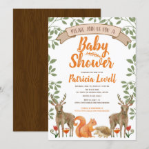 Woodland Animal Forest Baby shower Genderneutraal