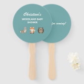 Woodland Animal Forest Baby shower Handwaaier (Voorkant en achterkant)