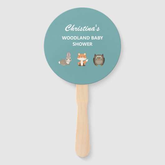 Woodland Animal Forest Baby shower Handwaaier (Voorkant)