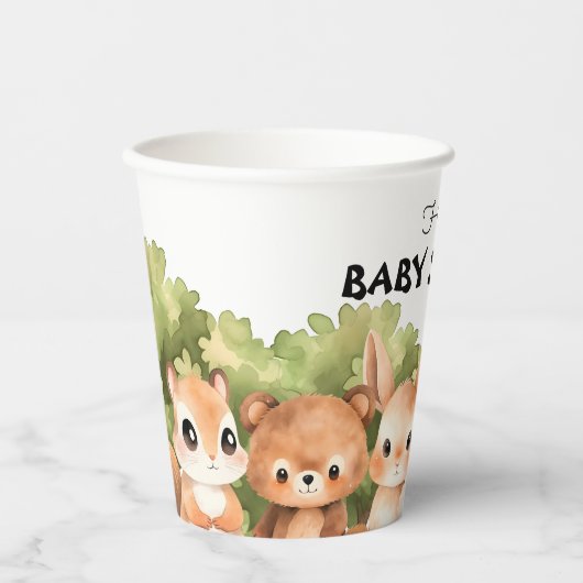 Woodland Animal Forest Baby shower Papieren Bekers (Voorkant)