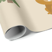 Woodland Animal Forest Beaver Wapping Paper Cadeaupapier (Rol Hoek)