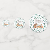 Woodland Animal Friends Baby Confetti (Achterkanten)