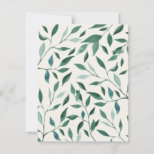 Woodland Animal Friends Baby shower Invitation Kaart (Achterkant)