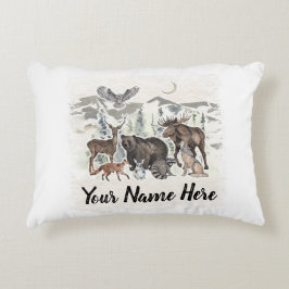 Woodland Animal Friends gepersonaliseerd Accent Kussen