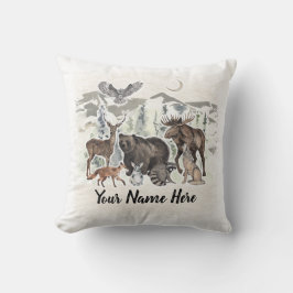 Woodland Animal Friends gepersonaliseerd Kussen