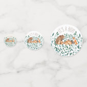 Woodland Animal Friends Het is een jongen Confetti (Achterkanten)