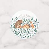 Woodland Animal Friends Het is een jongen Confetti (Kleine voorkant)