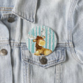 Woodland Animal Friends in Winter Forest- Deer Ronde Button 7,6 Cm (In situ)