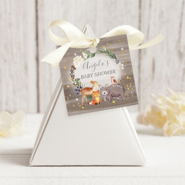 Woodland Animal Friends Sparkle Baby shower Bedankjes Labels