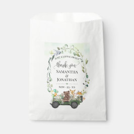 Woodland Animal Green Baby shower Favor Bag Bedankzakje