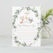 Woodland Animal Green Time Capsule Bericht Kaart (Staand voorkant)