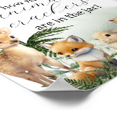 Woodland Animal Greenery Baby shower game Poster (Hoek)