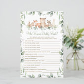 Woodland Animal Greenery die papa het beste spel k (Staand voorkant)