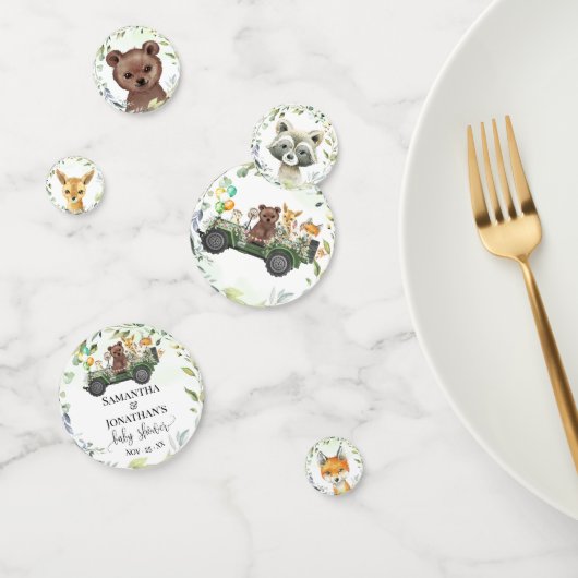 Woodland Animal Greenery Forest Baby shower Confetti (Groep)