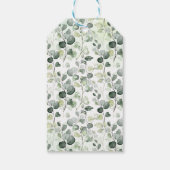 Woodland Animal Greenery Forest Baby shower Favor Cadeaulabel (Achterkant)