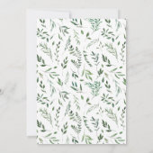Woodland Animal Greenery Modern Baby shower Kaart (Achterkant)