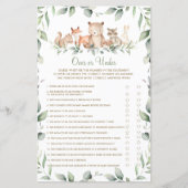 Woodland Animal Greenery Shower over of onder Game (Voorkant)