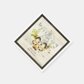 Woodland Animal Hedgehogs Teepee Boho Baby shower Servetten (Hoek)