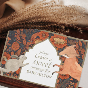 Woodland Animal Herfst Baby shower Gastenboek