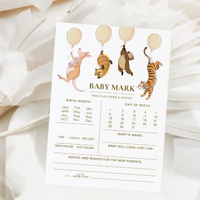Woodland Animal Kangaroo Predictions Baby shower (Creator heeft geüpload)