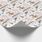 Woodland Animal Kerstmis Cadeaupapier (Hoek)