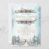 Woodland Animal Kerstparty Uitnodiging (Voorkant)