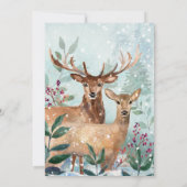 Woodland Animal Kerstparty Uitnodiging (Achterkant)