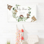 Woodland Animal Kingdom Baby shower Banner (Insitu)