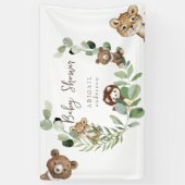 Woodland Animal Kingdom Baby shower Banner (Verticaal)