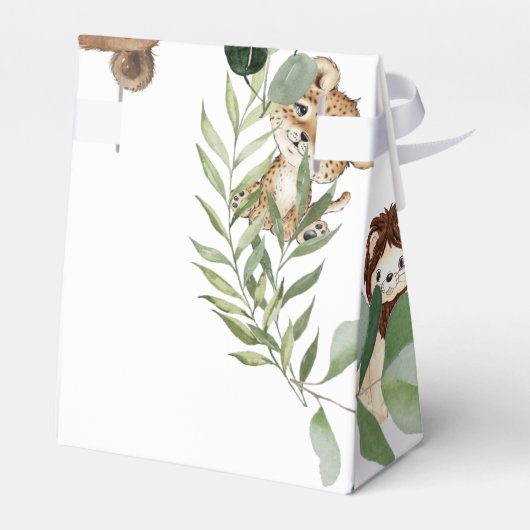 Woodland Animal Kingdom Baby shower Bedankdoosjes (Achterkant)