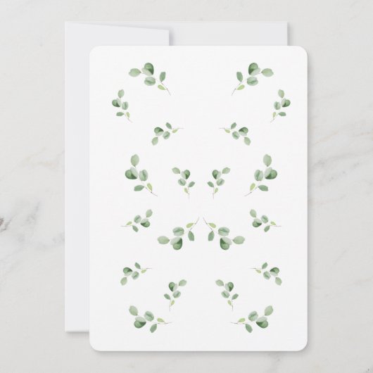 Woodland Animal Kingdom Baby shower Invitation Kaart (Achterkant)