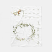 Woodland Animal Letter A Baby mijlpaal Fleece Deken (Voorkant)