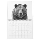 Woodland Animal Modern Beer Deer Wolf Fox Kalender (Feb 2026)