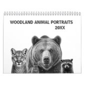 Woodland Animal Modern Beer Deer Wolf Fox Kalender (Hoes)