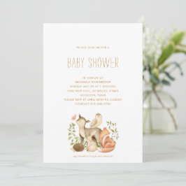 WOODLAND ANIMAL MODERN MINIMAL BABY SHOWER | KAART